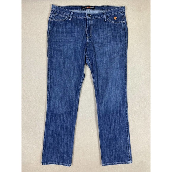 Wrangler Flame Resistant Mens 17x34‎ Blue Jeans Pockets Mid Rise - Picture 1 of 12